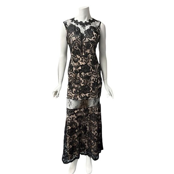 The clothing company Black Lace Cut-Out Gown - Picture 2 of 6
